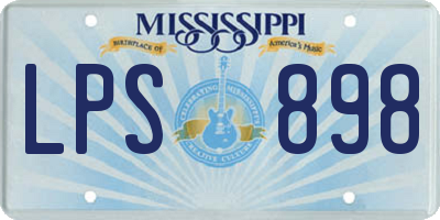 MS license plate LPS898
