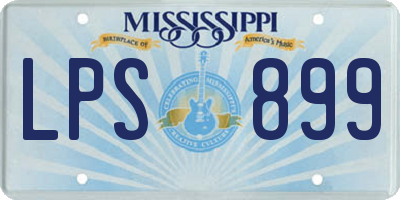 MS license plate LPS899