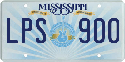 MS license plate LPS900