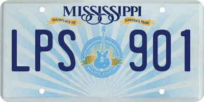 MS license plate LPS901
