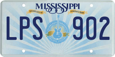 MS license plate LPS902
