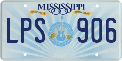 MS license plate LPS906