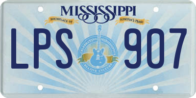 MS license plate LPS907
