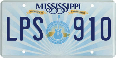MS license plate LPS910