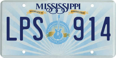 MS license plate LPS914
