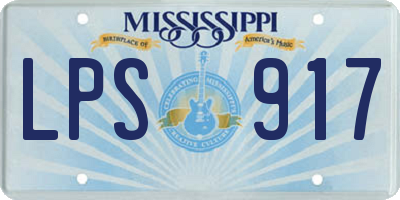 MS license plate LPS917