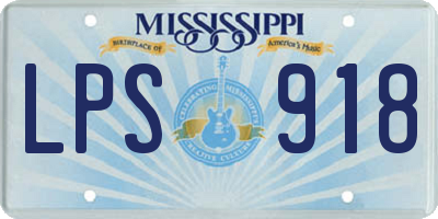 MS license plate LPS918