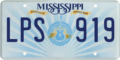 MS license plate LPS919