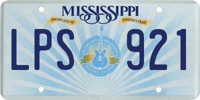 MS license plate LPS921