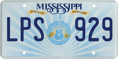MS license plate LPS929