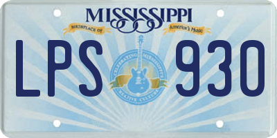 MS license plate LPS930