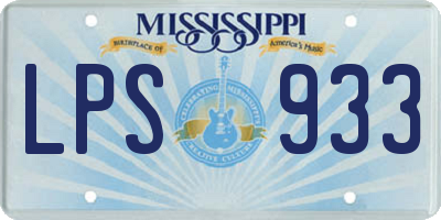 MS license plate LPS933