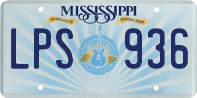 MS license plate LPS936