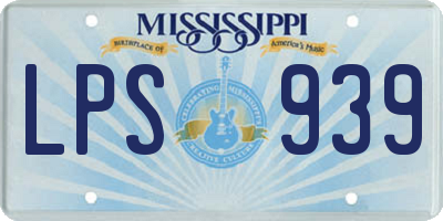 MS license plate LPS939