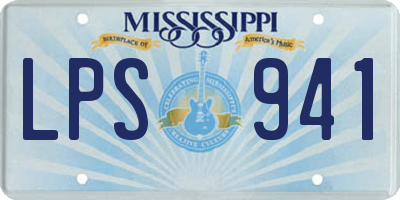 MS license plate LPS941