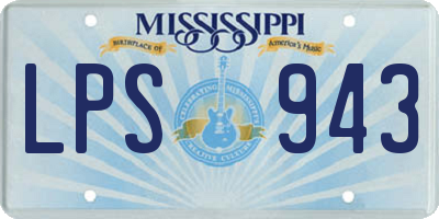 MS license plate LPS943