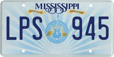 MS license plate LPS945