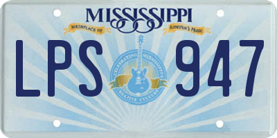 MS license plate LPS947