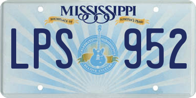 MS license plate LPS952