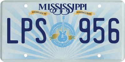 MS license plate LPS956