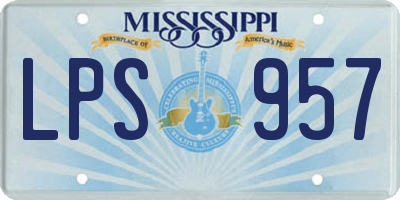 MS license plate LPS957