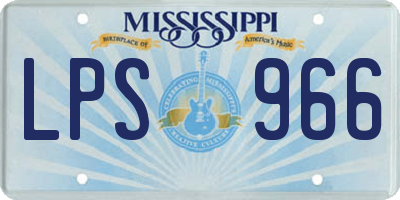 MS license plate LPS966
