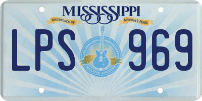 MS license plate LPS969