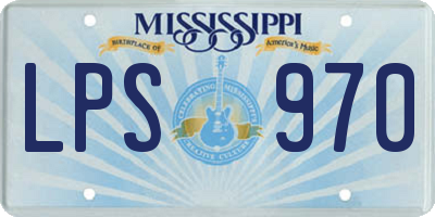 MS license plate LPS970