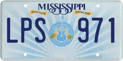 MS license plate LPS971