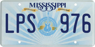 MS license plate LPS976