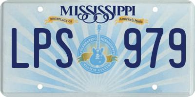 MS license plate LPS979