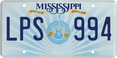 MS license plate LPS994