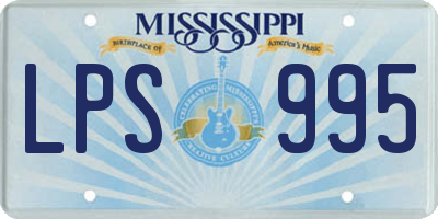MS license plate LPS995