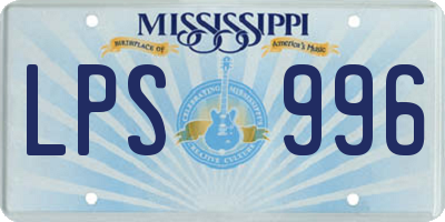 MS license plate LPS996
