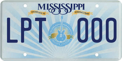 MS license plate LPT000