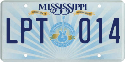 MS license plate LPT014