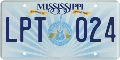 MS license plate LPT024
