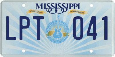MS license plate LPT041