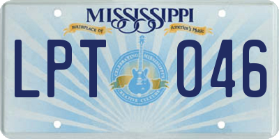 MS license plate LPT046