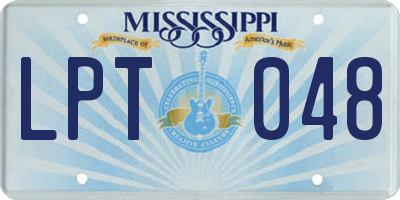 MS license plate LPT048