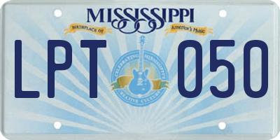 MS license plate LPT050