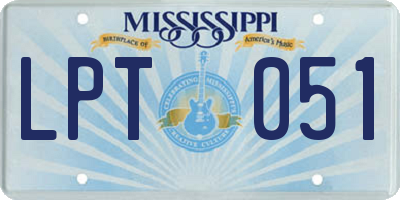MS license plate LPT051