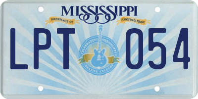 MS license plate LPT054