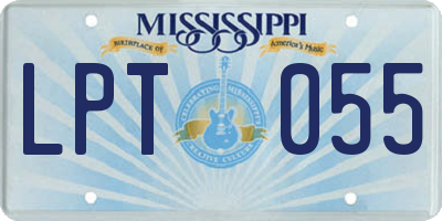 MS license plate LPT055