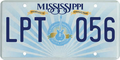 MS license plate LPT056