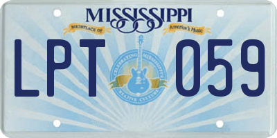 MS license plate LPT059