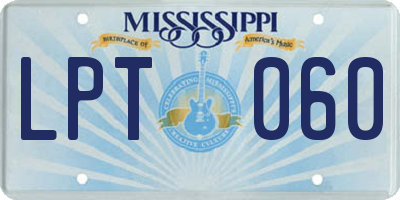 MS license plate LPT060
