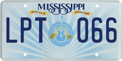 MS license plate LPT066
