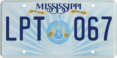 MS license plate LPT067