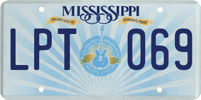 MS license plate LPT069